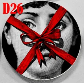 D26 Итальянская тема и вариации декоративная тарелка креативный классический Lina поднос для лица ретро кухня гостиная Скандинавское блюдо Декор - Цвет: D26