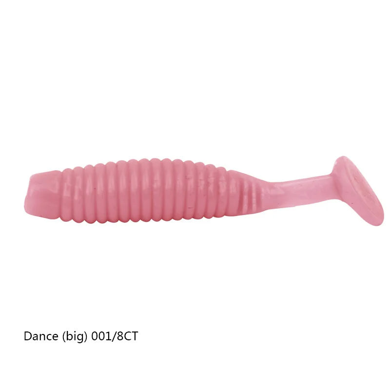 Dancer-001-8pcs TSURINOYA Dance 45 мм 1,4 г 60 мм 3,2 г приманка T Мягкая приманка с хвостом с запахом рыбы Приманка Мягкая приманка - Цвет: Dancer-001-8pcs