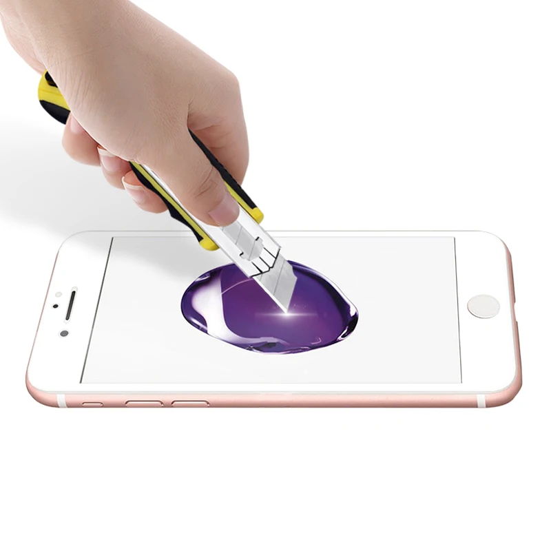 Чехол в подарок) для iphone 8 Защита экрана NILLKIN Amazing 3D CP + MAX полное покрытие