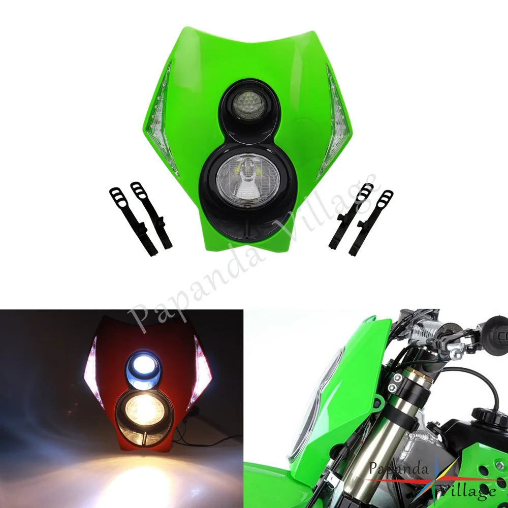 Фара для мотоцикла внедорожная H3 со светодиодным индикатором Kawasaki KLX KLR KLE ZZR KDX 110