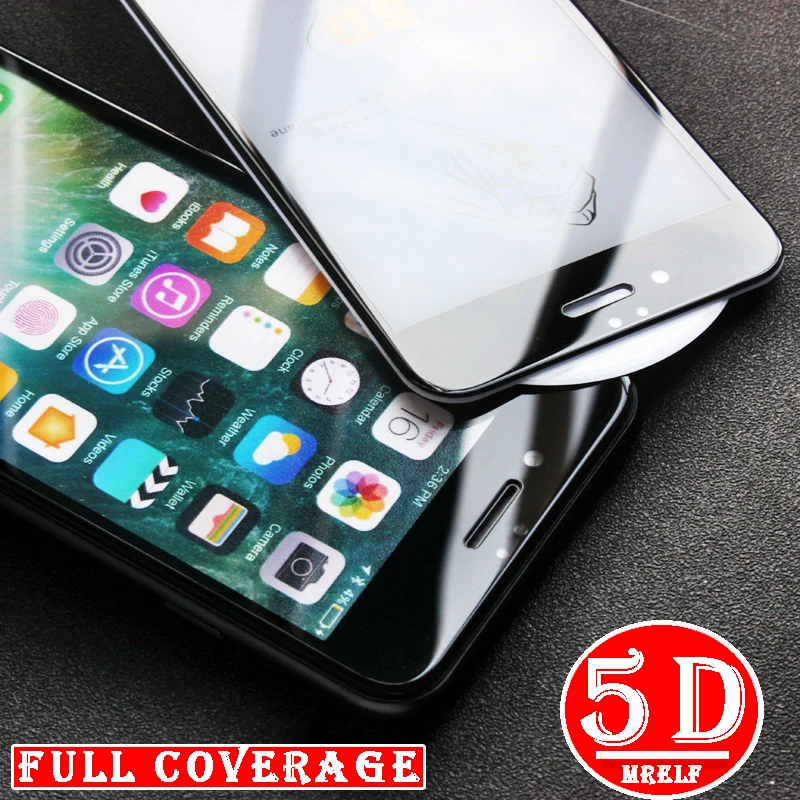 5D закаленное стекло для iPhone 6 6s 7 Plus 8 протектор экрана на Защитное XR XS MAX X S glass |