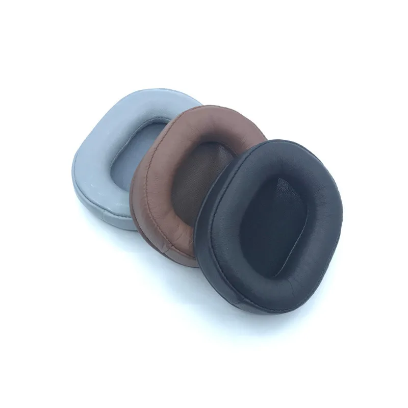 Овчина натуральная кожа памяти пены амбушюры подушки для Audio-Technica MSR7 M50X M40X для sony MDR-7506 MDR-V6 наушники 5
