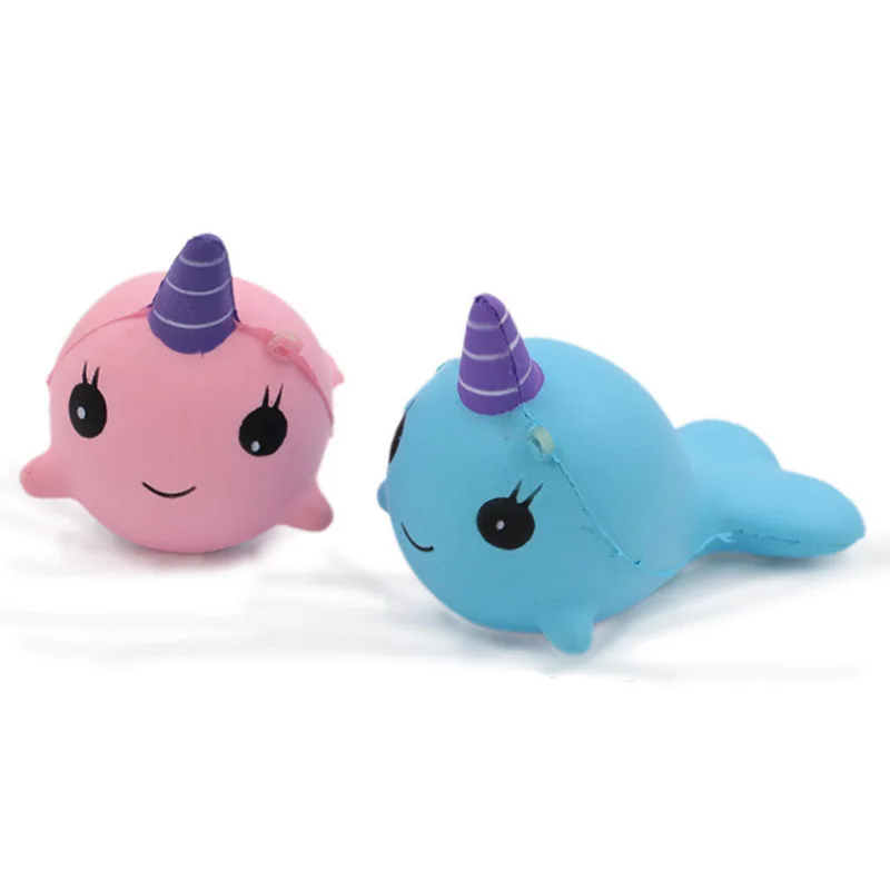 Разные цвета игрушки Kawaii милый Единорог Squishy Розовый Кит Милли мультфильм