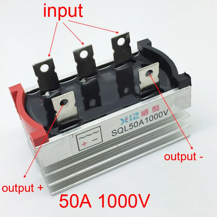 Новый sql 50a 1000V трехфазный мостовой выпрямитель бесщеточный генератор с