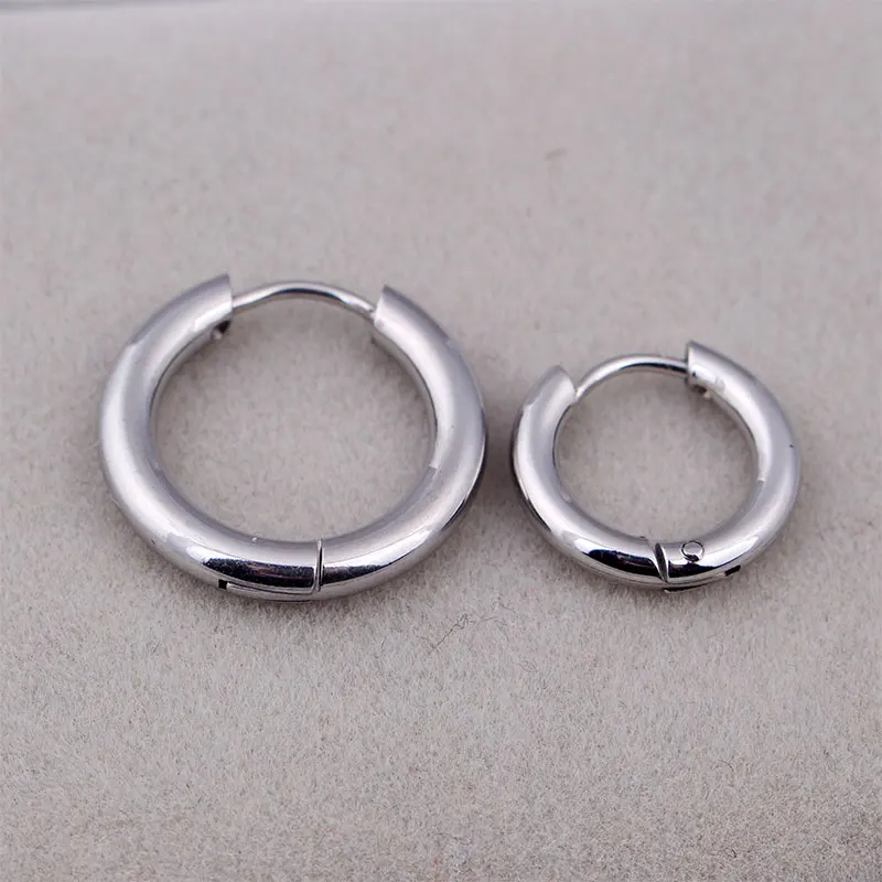 YIXI золотые серебряные черные маленькие серьги кольца Huggie кольцо из нержавеющей