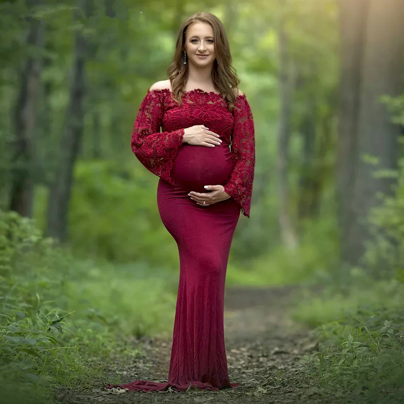 Платья для беременных Vestidos, реквизит для фотосессии, платья для беременных, большие размеры, сексуальные кружевные нарядные платья для беременных, вечерние платья на выпускной, белое платье