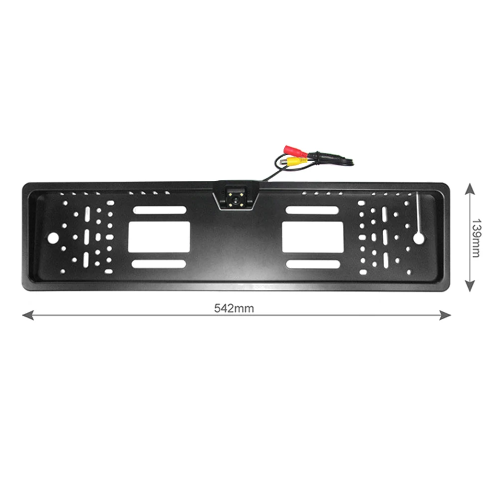 4 Светодиодная Автомобильная камера заднего вида рамка для номерного знака CCD IR