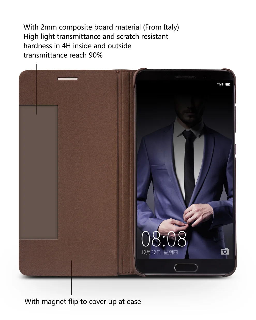 QIALINO Роскошный чехол для телефона из натуральной кожи для huawei mate 10 функция спящего пробуждения смарт-Ультратонкий чехол-книжка для mate 10 pro