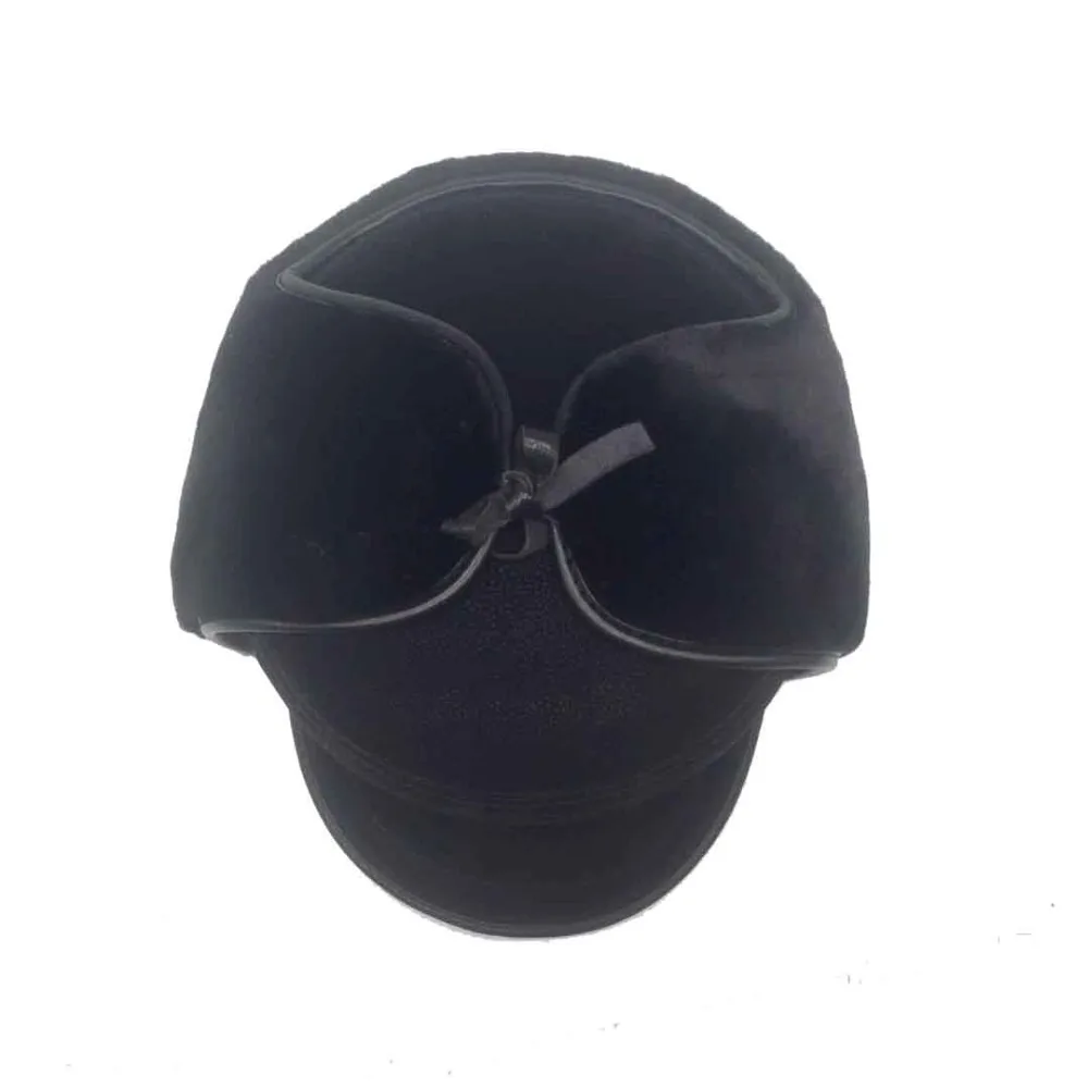 

MTTZSYLHH Men's Winter Russian Classic Bomber Hat Earmuffs Thicken Outdoor Warm and Durable Faux Leather Pilot Cap