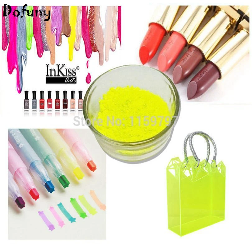 (Блестящий под УФ лампой) 10 г персикового цвета флуоресцентный порошок фосфорный