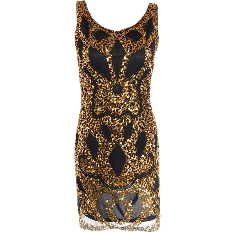 Сексуальное платье с блестками для женщин вечерние платья черного и золотого