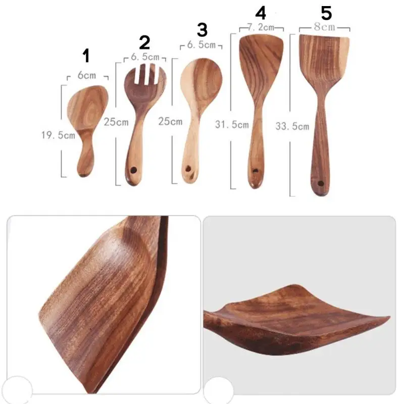SUEF натуральная деревянная кухонная шлицевая лопатка ложка для перемешивания