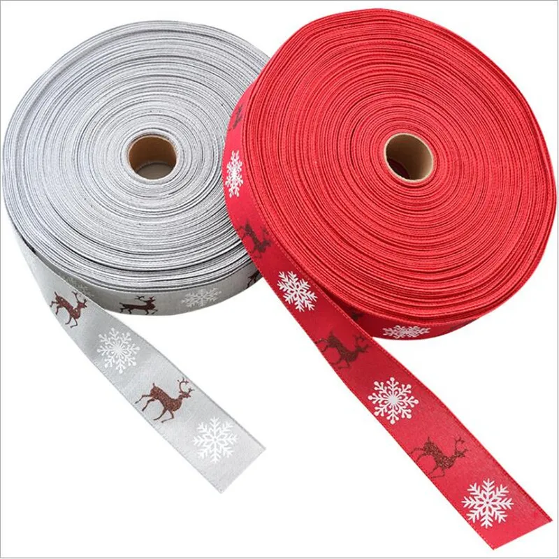 2 м/роль мульти дизайн ручной работы из хлопка с принтом в виде снеговика лента