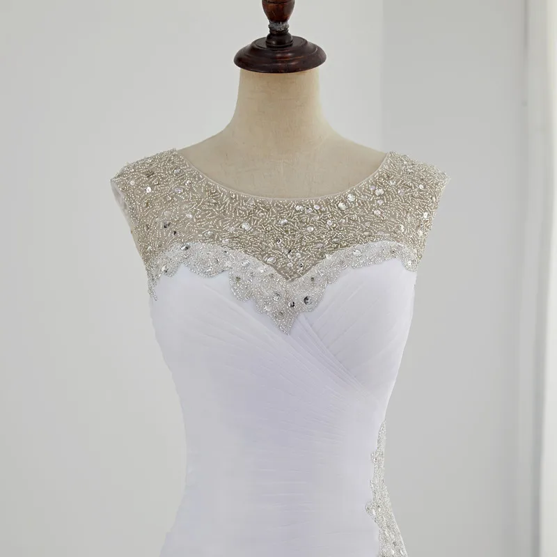 Свадебное платье Русалочки с блестками и бусинами свадебное невесты на шнурках