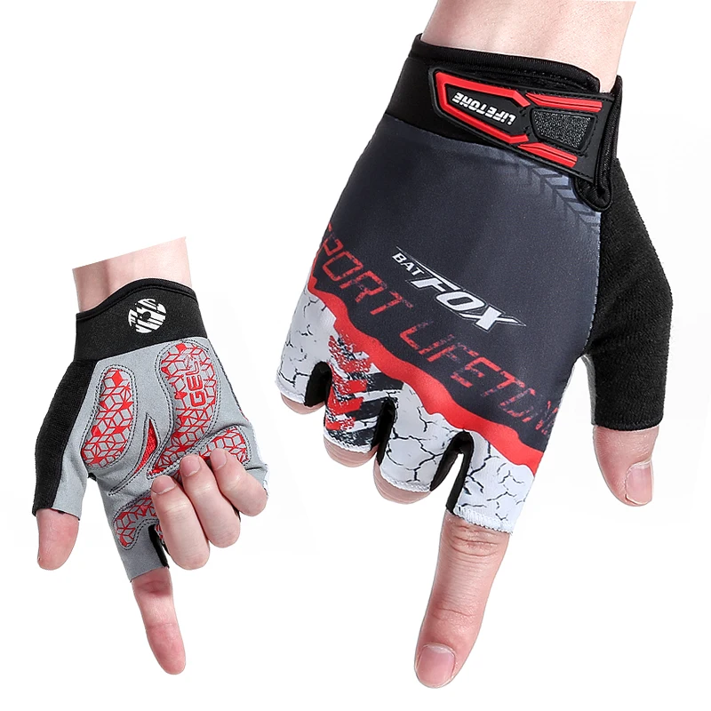 BATFOX 2017 новые летние мужские велосипедные перчатки с половиной пальцев