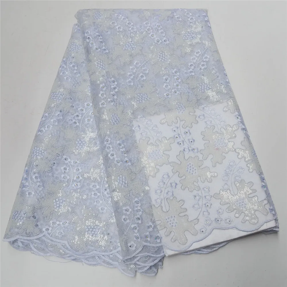 Вышитый тюль кружевной отделкой 2018 блестками ткани сетка французский шнур