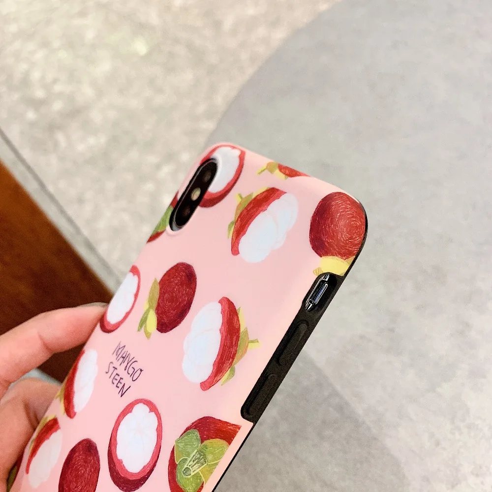 Грейпфрут Kimi манго Steen чехол для телефона i Phone case 6s силиконовый матовый iPhone XR Capa Cute