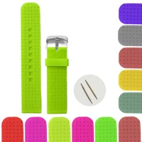 20mm top green color silicone jelly rubber unisex watch band straps wb1053r20jb