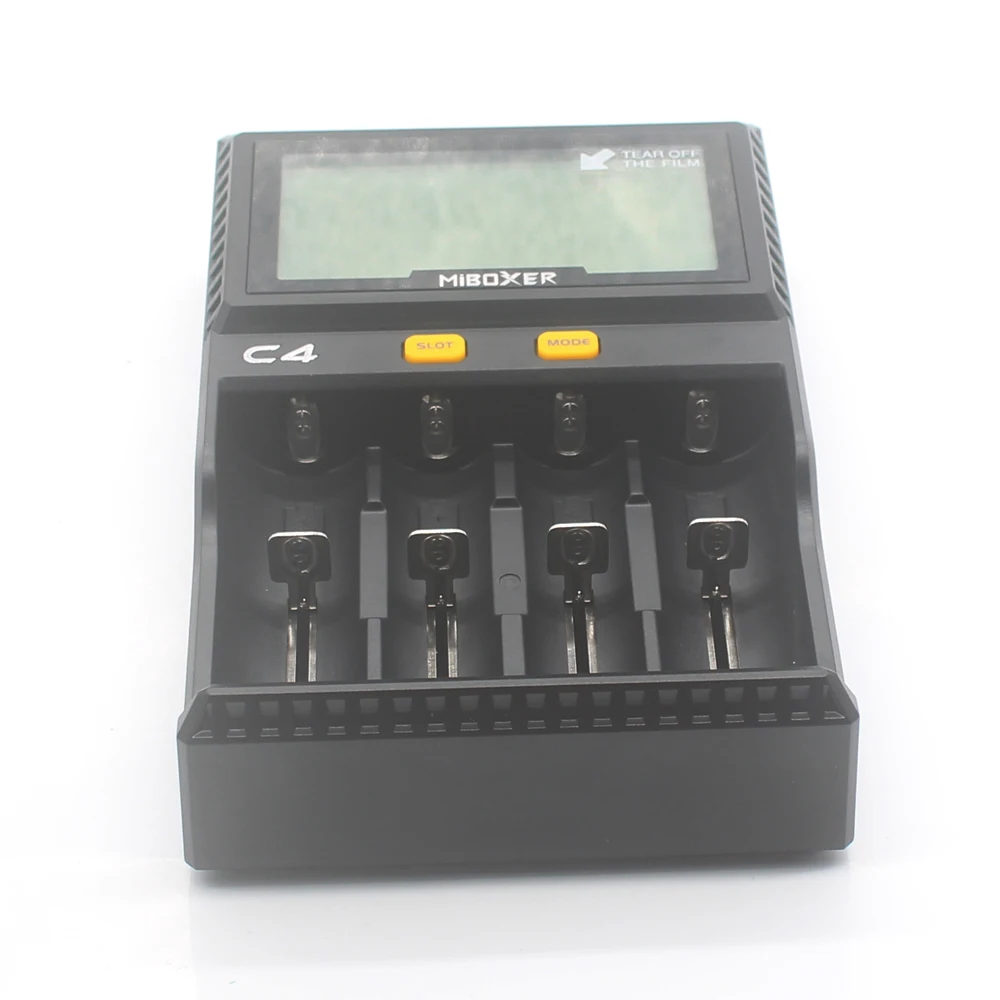 Зарядное устройство Miboxer C4 для Li-Ion IMR INR ICR LiFePO4 18650 14500 26650 AAA 100-800 мАч | Лампы и