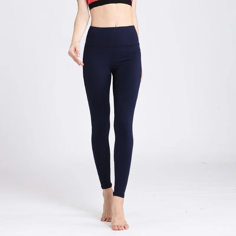 Royal Blue Спортивные Фитнес штаны для йоги Для женщин тренажерный зал Высокая талия колготки Йога Booty леггинсы, Леггинсы эластичные животик Управление для бега - Цвет: Royal Blue