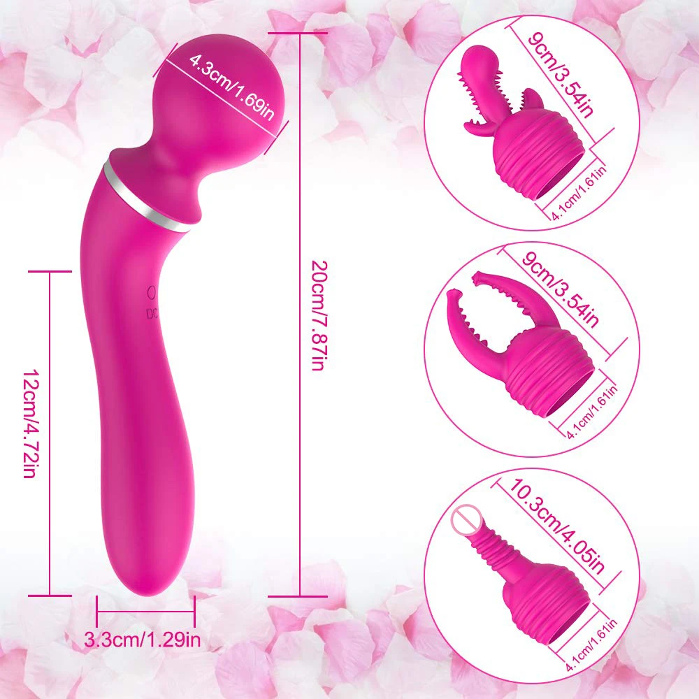 3 головы двойной двигатель 10 режимов Вибраторы AV массажер для тела Женский