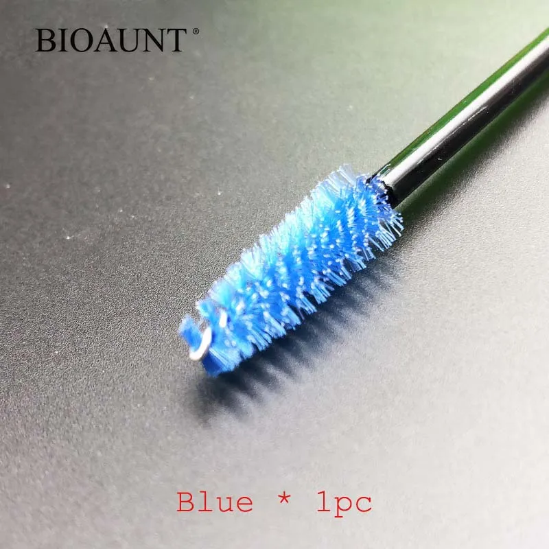 1pc Blue BIOAUNT 1 шт. со скидкой щеточки с тушью для ресниц палочки одноразовые кисти для макияжа ресниц профессиональное наращивание ресниц для красивых девушек - Handle Color: 1pc Blue