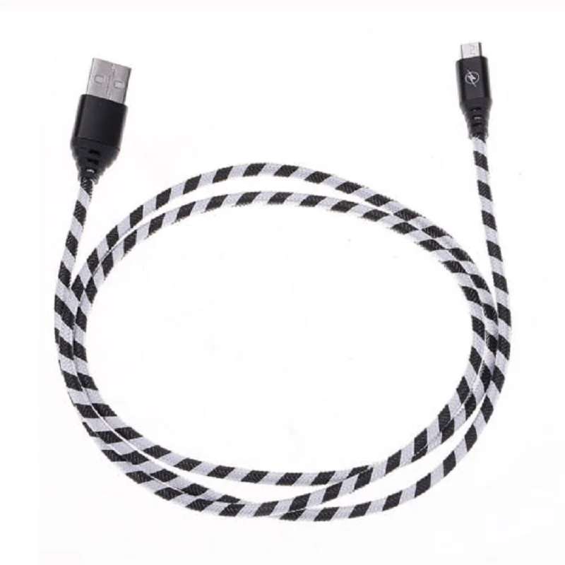 100 шт./лот для Xiaomi 5S Plus 2A полосатый USB Type C зарядный кабель провод аксессуар Связки