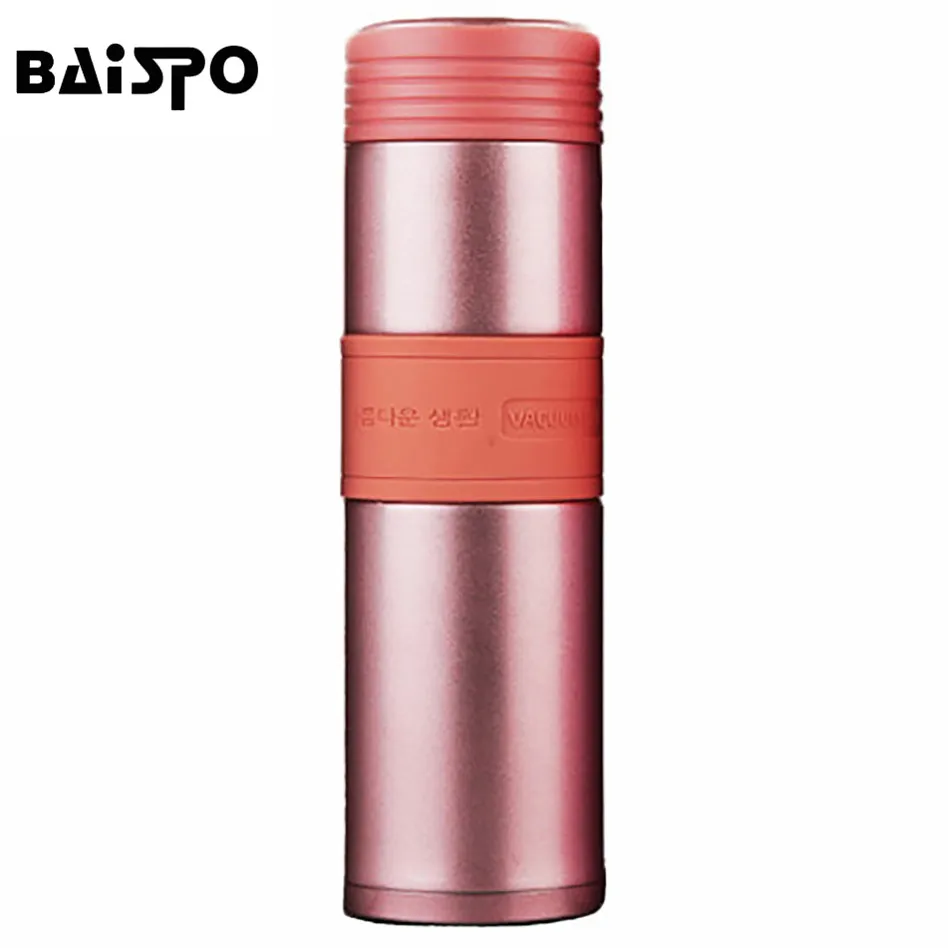 Набор стильных силиконовых двойных чашек BAISPO 450 мл из нержавеющей стали с