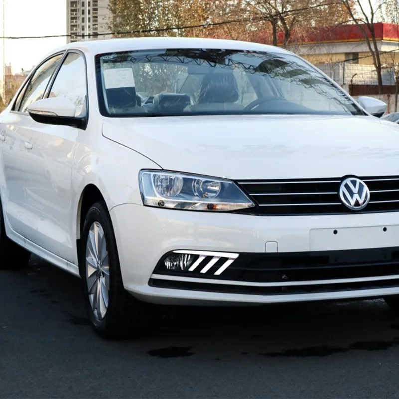 12 в 6000 К светодиодный DRL Дневной ходовой светильник чехол для VW Jetta- противотуманная фара рамка VW Jetta противотуманный светильник