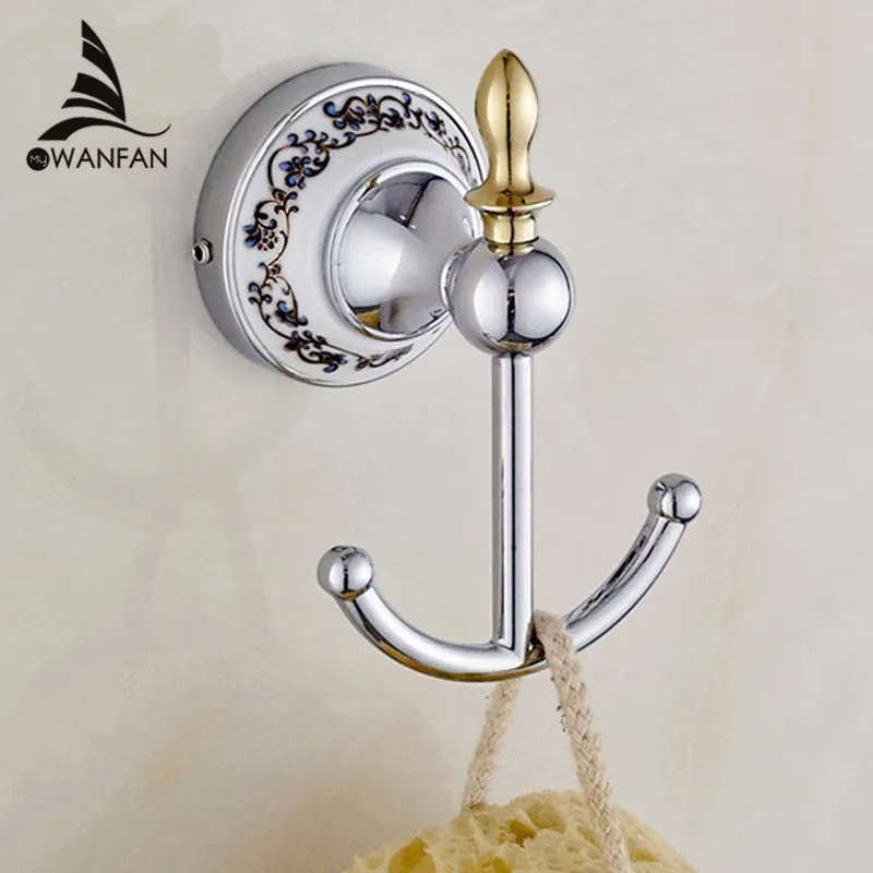 Крючки для халатов металл хром серебро крючок одежды вешалка полотенец вешалки