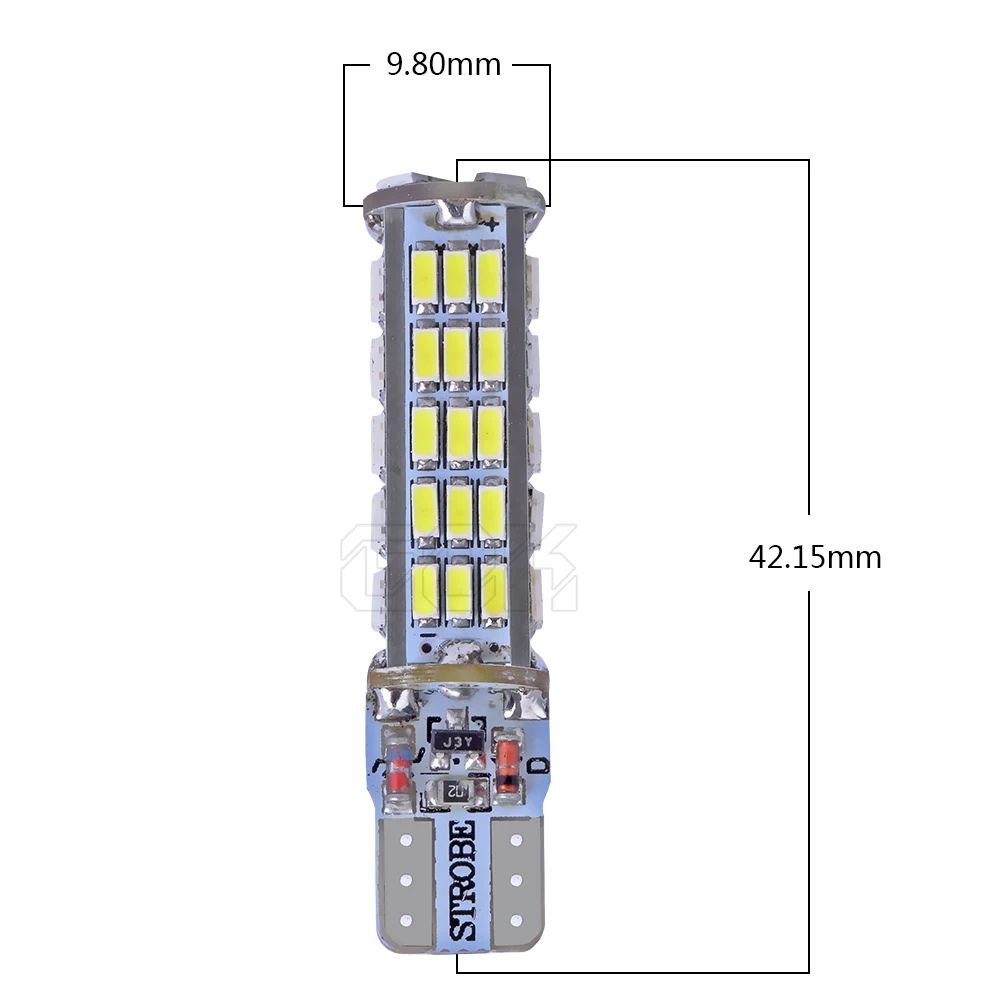 4 шт./лот T10 светодиодный стробоскоп высокого качества t10 68led вспышка w5w 68smd led 3014 smd
