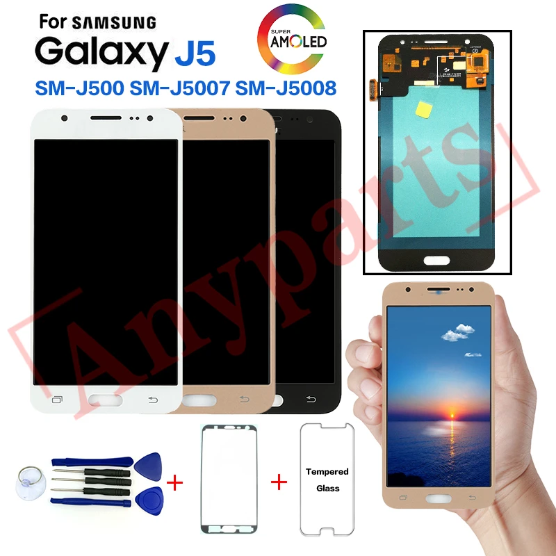 AMOLED дисплей для SAMSUNG Galaxy J5 SM J500FN J500F сменный ЖК экран Samsung J500G J500H J500M J5007 J5008