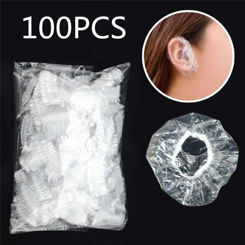 100 шт./лот одноразовые чехлы для ушей Pretty Pro Hair Salon прозрачные наушники душа