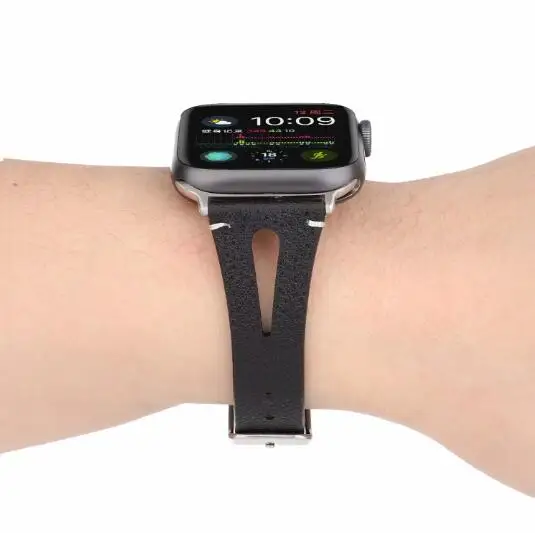 Браслет на запястье для Apple Watch, кожаный ремешок, 42 мм, 38 мм, 40 мм, 44 мм, браслет для iWatch, ремешок серии 5, 4, 3, 2, 1