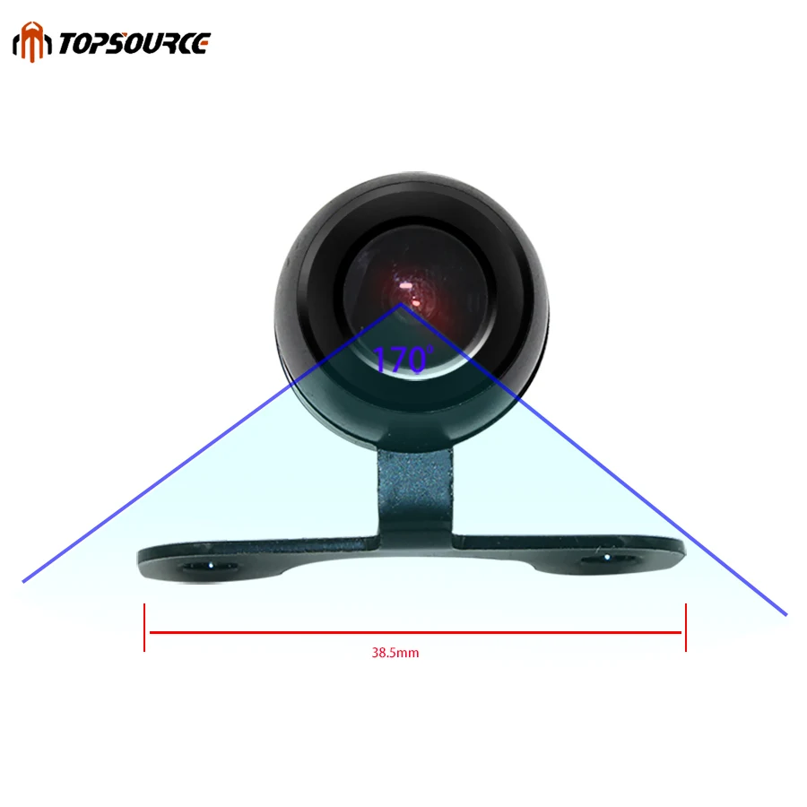 TOPSOURCE 12V 170 Mini Color 6M Wire CCD задняя парковочная камера заднего вида металлический