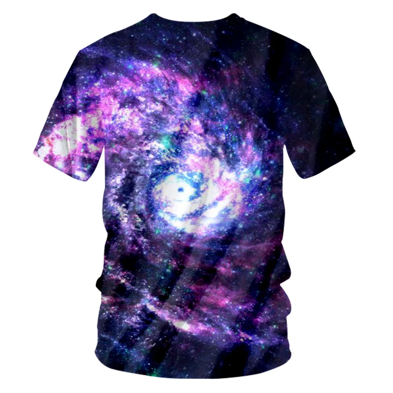 

UJWI V Neck Tshirt Men Slim Fit 3D Tshirt Printing Starry universe Streetwear Oversized Garment Homme Dropshipping 2018