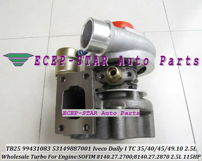 Турбокомпрессор TB2509 466974 466974-5010S 466974-0001 98478057 для IVECO Daily I 35 10 40 45 8140.27.2700 49 л |