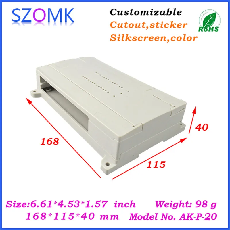 electrical din rail plastic box (1 pcs) 168*115*40mm szomk new housing for pcb board junction boxes | Обустройство дома