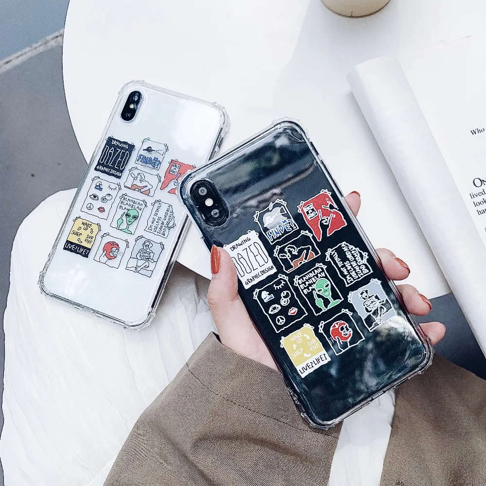 Модный противоударный силиконовый чехол с логотипом для iPhone X XR XS Max 8 7 6S Plus