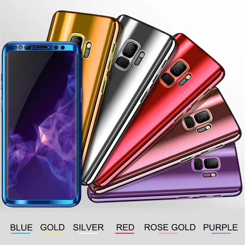 360 градусов Жесткий ПК Полный чехол для Samsung Galaxy S9 S8 Plus S7Edge покрытие корпуса