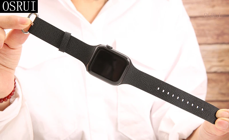 Ремешок для apple watch, 4 ремешка, 44 мм, correa iwatch, 42 мм, 38 мм, 40 мм, серия 3, 2 кожаные петли, браслет, pulseira, аксессуары для apple watch