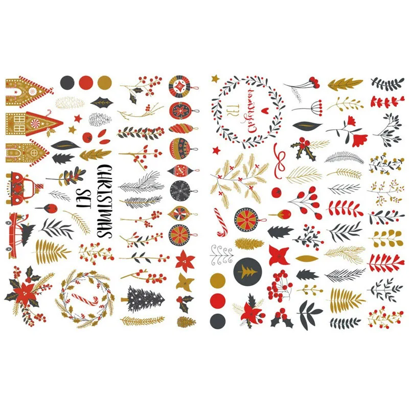 1 PCS Xmas Sweet Holiday Gift Cosas Kawaii Precut Stickers Scrapbooking Stationery Washi Tape Set School Supplies | Канцтовары для