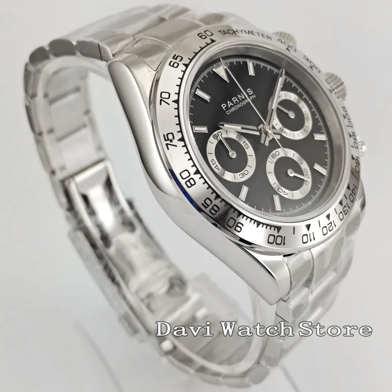 39mm Black Dial Stainless Steel Sliver Band Automatic Mens Watch 2690 | Наручные часы