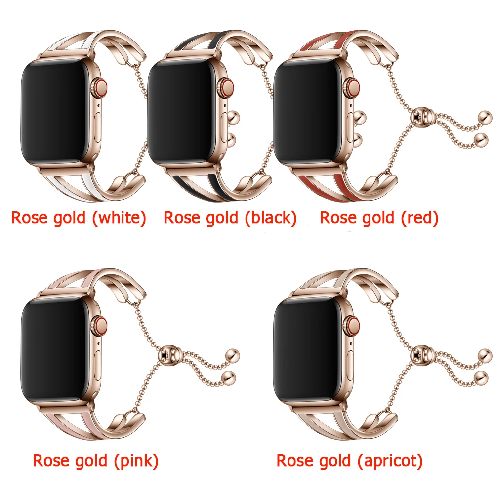 Женский ремешок для Apple Watch 38 мм 42 40 iWatch 4 band 44 металлический ювелирный ремень
