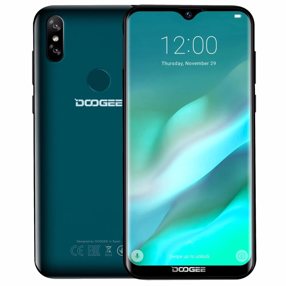 DOOGEE Y8 смартфон 6 1 &quotFHD 19:9 дисплей экран капли воды 3400 мАч MTK6739 четырехъядерный 3 ГБ
