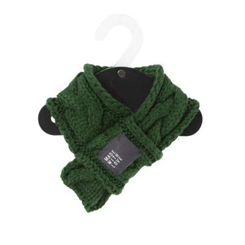 Теплый зимний шарф для собак вязаный плотный шаль воротник Рождественский кошек