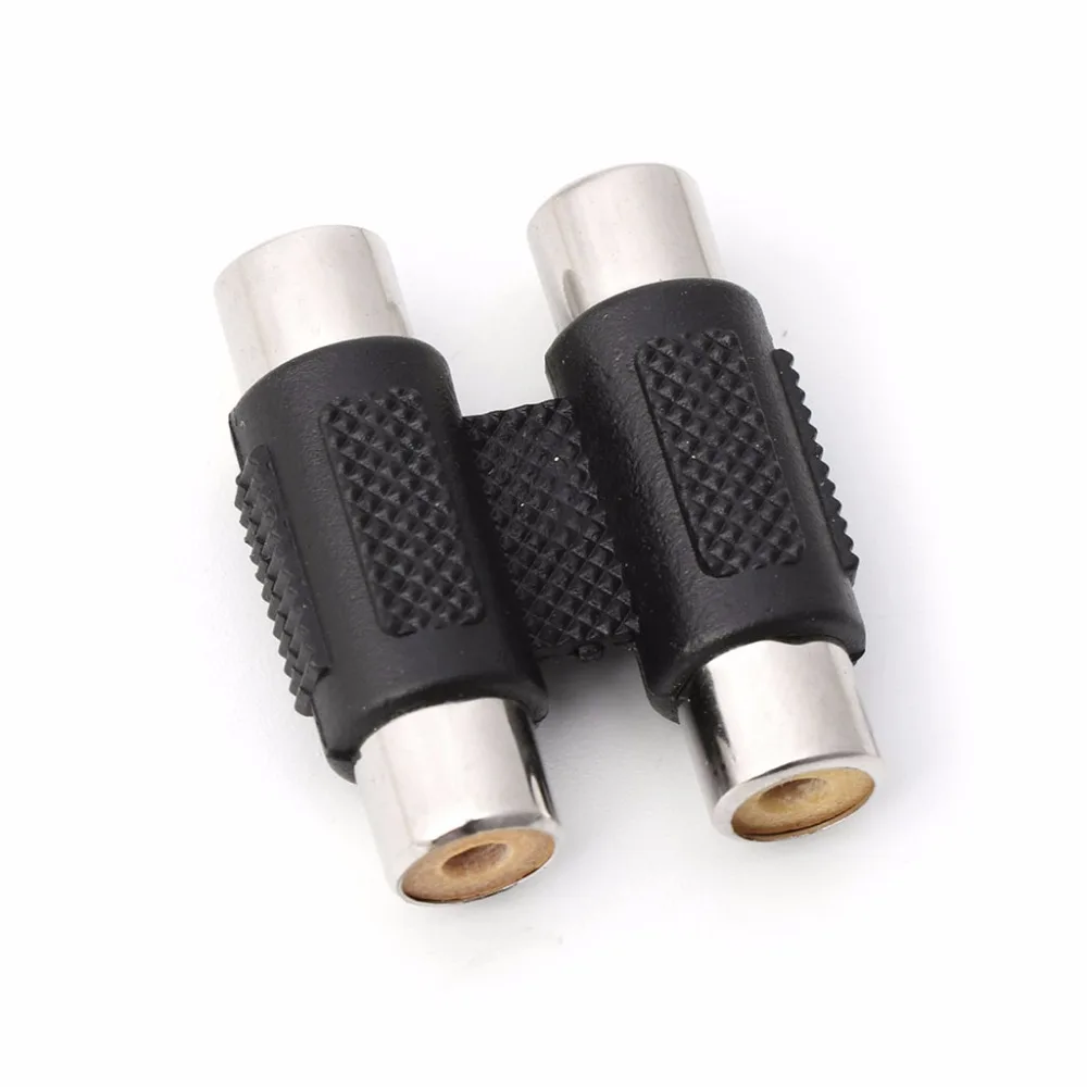 Двойной 2х RCA Phono переходник Женский к женскому видео сплав Разъем адаптер аудио