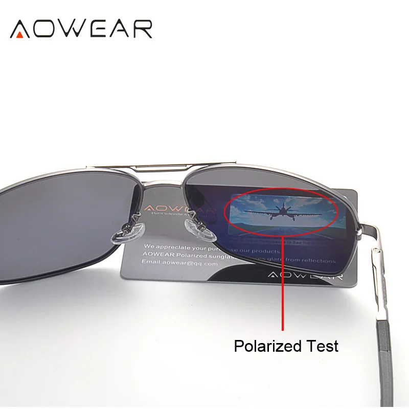 AOWEAR поляризационные солнцезащитные очки мужские HD очки для вождения алюминиевые зеркальные солнцезащитные очки Брендовые дизайнерские авиационные защитные очки аксессуары gafas de sol
