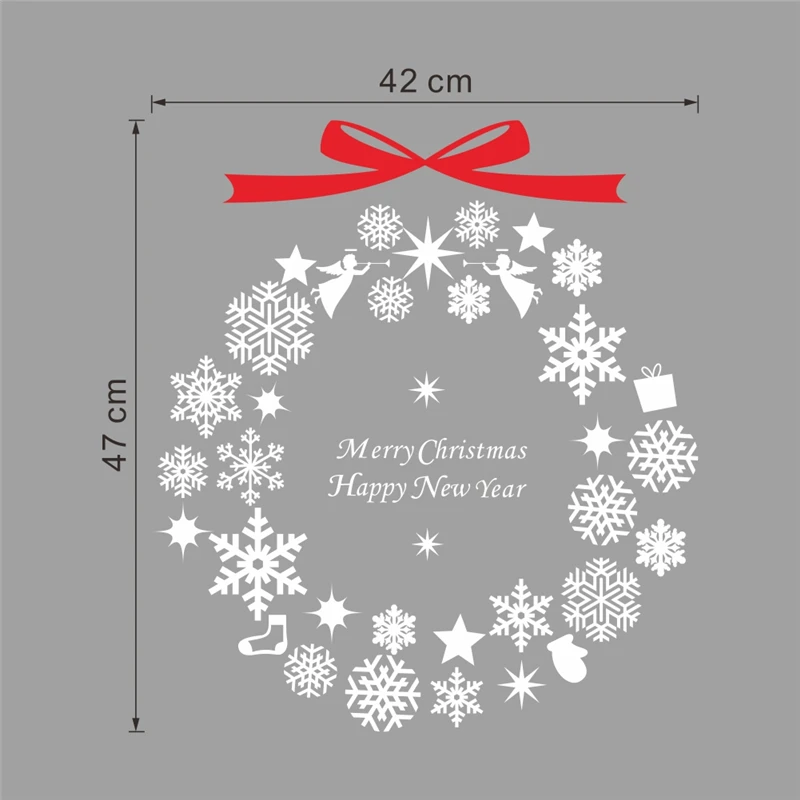 Xmas31 Счастливый год, наклейки на стену для детской комнаты, витрина для магазина, домашний декор, виниловые рождественские подарки, наклейки на стену, сделай сам, плакаты - Цвет: Xmas31