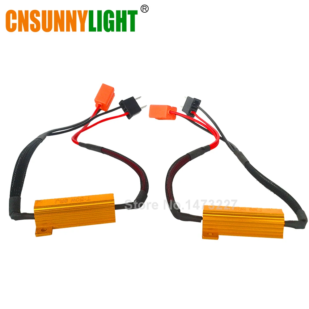 CNSUNNYLIGHT 6/8/12 Ом 9-14 в золотистый резистор светодиодный Canbus жгуты проводов декодер